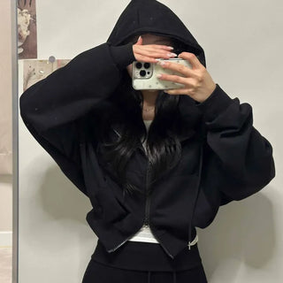 Air Overfit Crop Zip-Up Hoodie