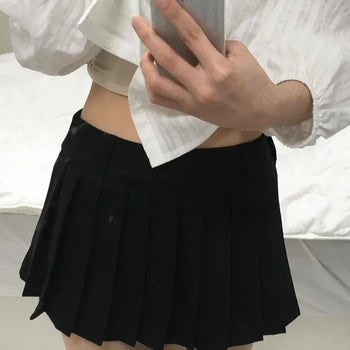 Campus Pleated Mini Skirt