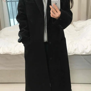 Standard Single Button Boxy Fit Long Coat