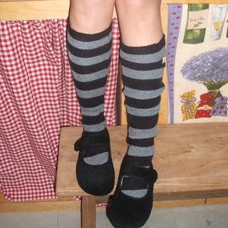 Striped knee socks