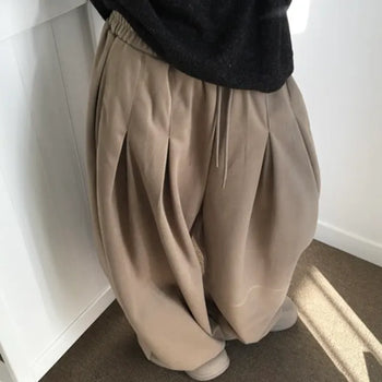 Wool Three-Pleated Pants