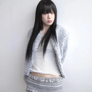 fur cardigan