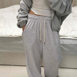 Soft Cozy Elastic Waist Oversized Training Pants