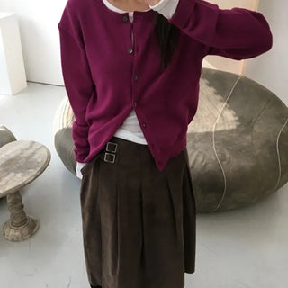 Cream Round Cardigan