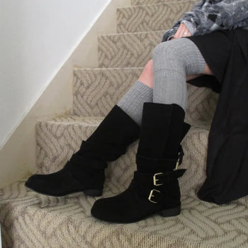 Three-buckle boots (3 colors)