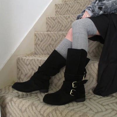 Three-buckle boots (3 colors)