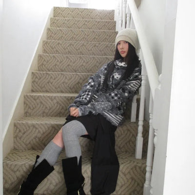 Knit ribbed knee socks (3 colors)
