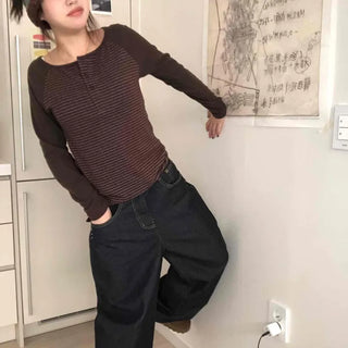 Studded balloon fit denim pants