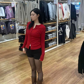 Slim Fit Mini Knit Shorts