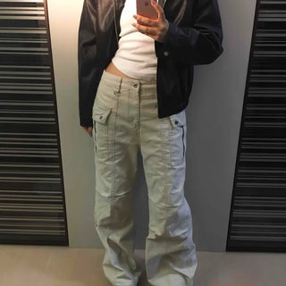 Deep-Dyed Cut-Out Cotton Pants