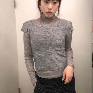 Half-neck Knit Layered Set