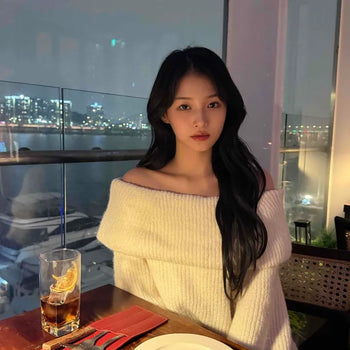 Cozy Wide Fold Off-Shoulder Slim Knit
