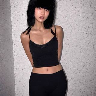 Lace Crop Cap Sleeveless