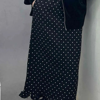 Romantic Dot Frill Elastic Mermaid Skirt