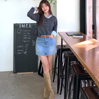 Pocket detail mini skirt