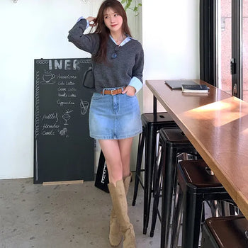 Pocket detail mini skirt