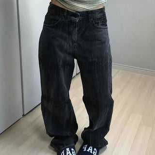 Dark Wash Balloon Silhouette Denim Pants