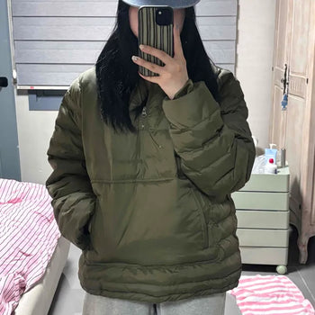 Hooded Half-Zip Anorak Lightweight Padded Jacket