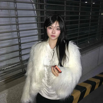 Hairy Twist Fur Short Jacket