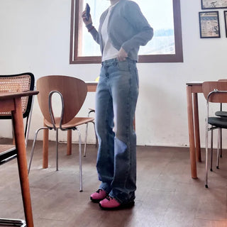 Low-Rise Flare Jeans