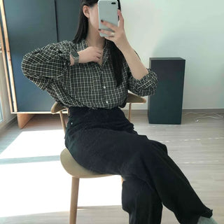 Vintage Check Oversized Shirt