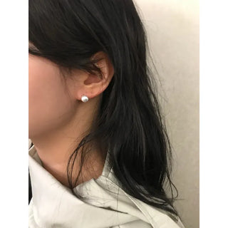 Matte One-Touch Earrings (Silver 925)