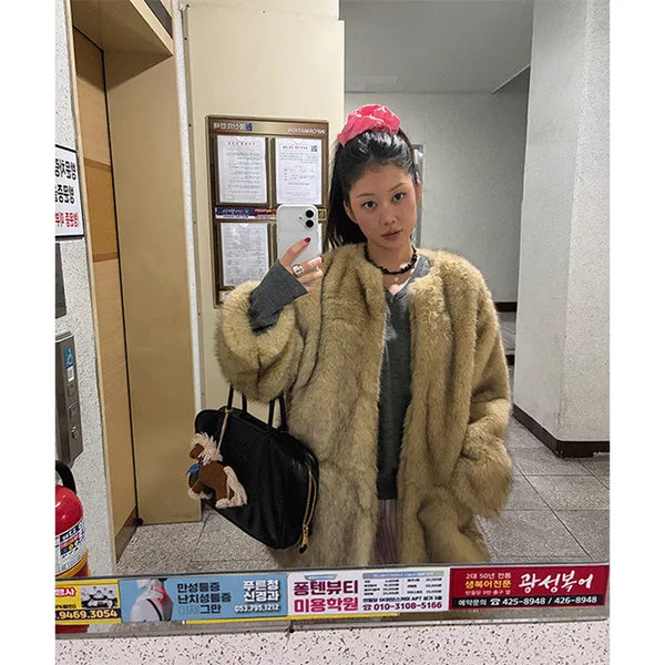 heavy mix fur jacket