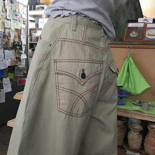 Double Stitch Out-Pocket Balloon Pants