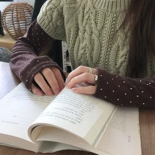 Sage Cable Crop Short Sleeve Knit