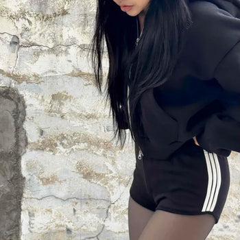 Sporty Side Track Fleece-Lined Shorts
