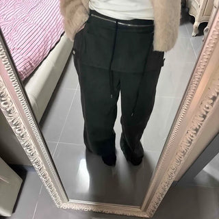 Cargo Pocket Loose Fit Straight Pants