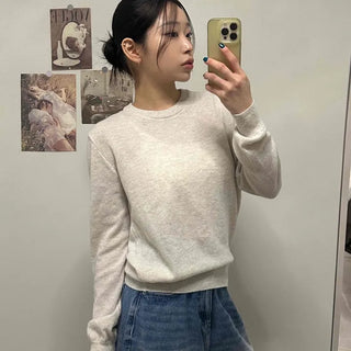 Soft Daily Round Neck Loose Fit Knit