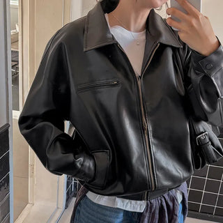 Tender Oversized Blouson Leather Jacket