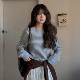 Niju Striped Round Neck Knit