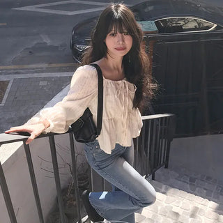 Luke Delicate Shirred Strap Blouse