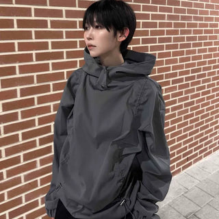 String Pocket Wind Anorak Techwear Hoodie