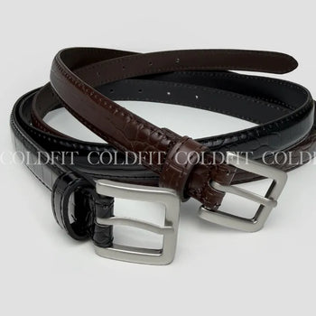 Square Crocodile Belt
