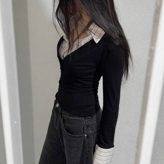 shirt collar top