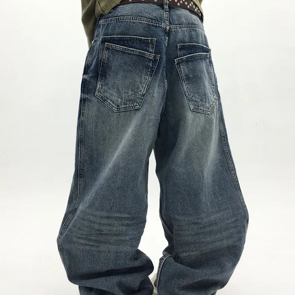 Double Back Pocket Wide Denim