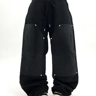 Padded Leather Utility Pants