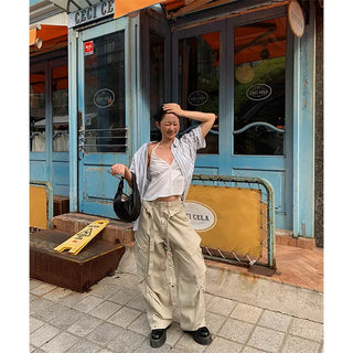 belted dyeing pants