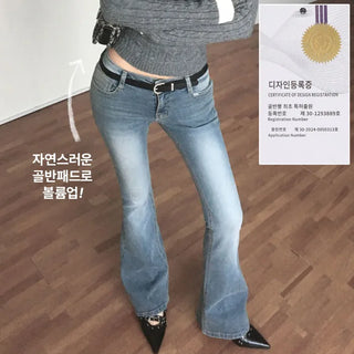 Acid Raw Denim Bootcut Pants [Hip Pads]