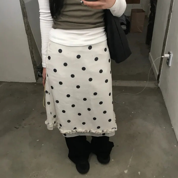 Dot Midi Skirt