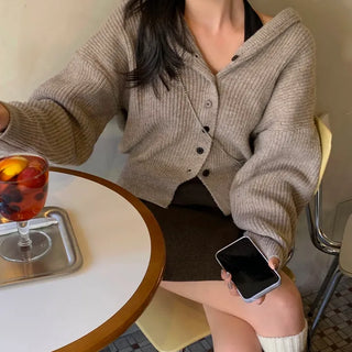 Ellen Wool Hooded Knit Cardigan
