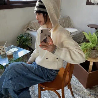 Build Pocket Fur Hooded Zip-Up