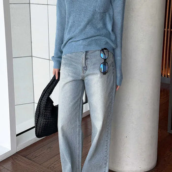 New Season Capri Wide Denim Pants