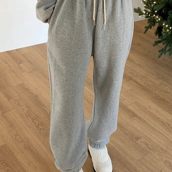 BUTTER Double-brushed embroidered jogger pants