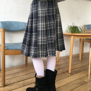 Bedo midi check skirt