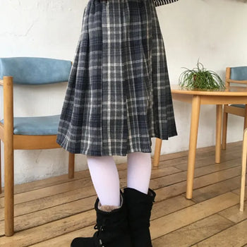 Bedo midi check skirt