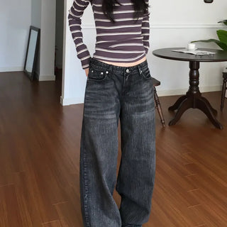 Daily Low Wide Denim Pants (2 colors)